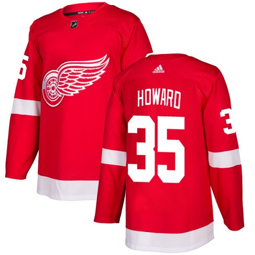 Adidas Men Detroit Red Wings #35 Jimmy Howard Red Home Authentic Stitched NHL Jersey->detroit red wings->NHL Jersey
